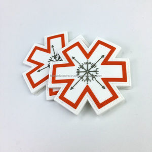 Patch professionnel Logo personnalisé Badges en PVC souple en caoutchouc personnalisé nouveau Style Badges en caoutchouc de Silicone tissu sergé - Product Image 1