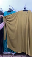Abaya en soie marocaine de Dubaï, robe musulmane hijab et robe en satin turc, couleur et taille personnalisables, printemps/été/automne