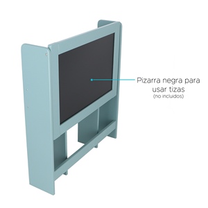 Tables pour enfants WELL HOME, bureau pliable vert avec tableau noir - Product Image 5