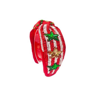 Diadema de Tela Suave con Bordado, Piedras y Cuentas de la India para Mujer - Product Image 6