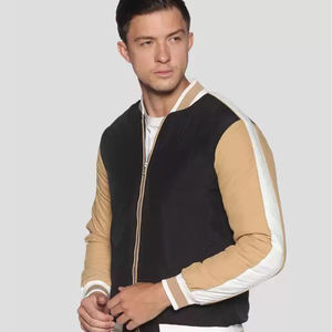 Personalizado Unisex Varsity Jacket Stand suelta lona frontal bordado hombres Chenille Vintage béisbol Collage Varsity chaqueta personalizada - Product Image 4