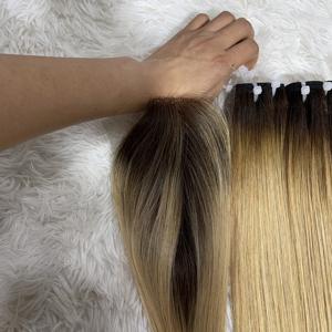 PRIX DE GROS Super double dessiné os droit blond en vrac faisceaux de cheveux cuticule aligné extensions de cheveux humains - Product Image 5