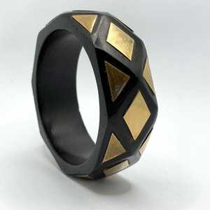 Brazalete de latón crudo de 69mm, brazalete de incrustaciones, brazalete de canal en blanco, pulsera ancha hecha a mano, latón crudo - Product Image 2