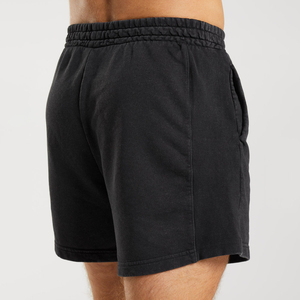 กางเกงขาสั้นตาข่ายผ้าฟลีซสำหรับผู้ชายกางเกงขาสั้นสำหรับซักแบบตาข่ายผ้าฟลีซซีดจางใส่แดดโลโก้แบบวินเทจออกแบบได้ตามต้องการ - Product Image 5