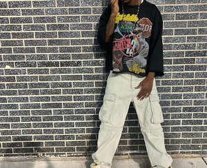 Camiseta de Hombre con Cuello Redondo, 100% Algodón, Estampado DTG, Dobladillo Deshilachado, 280 g/m², Felpa Francesa, Estampado Gráfico Recortado |   Ecológico y de Gran Tamaño - Product Image 2