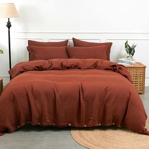 Hot Selling Boho Style 3-Piece Full Size Duvet Cover <b>Set</b> Soft Cotton <b>Comforter</b> Natural Color for Weddings Home Solid Hospital - Product Image 2