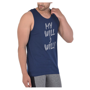 เสื้อกล้ามวิ่งออกกำลังกายผู้ชาย แบบไม่มีแขน เสื้อออกกำลังกายแบบกำหนดเอง เสื้อผ้าออกกำลังกายเพื่อเสริมสร้างกล้ามเนื้อ ผ้าสแปนเด็กซ์/โพลีเอสเตอร์ ระบายอากาศได้ดี - Product Image 2