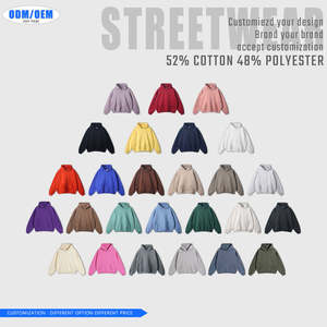 Sweats à capuche en polyester personnalisés 300 GSM Sweatshirts lourds Prix d'usine Vente en gros Sweatshirts confortables de qualité supérieure - Product Image 2