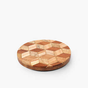 Posavasos de madera para bebidas Juego de posavasos de madera de acacia natural para beber Vasos Mesa para cualquier tipo de mesa Juego de 4 - Product Image 5