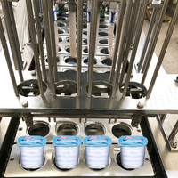 Machine de remplissage et de scellage automatique de gobelets en plastique, multifonctionnelle, pour l'emballage de liquides, d'eau minérale et de lait