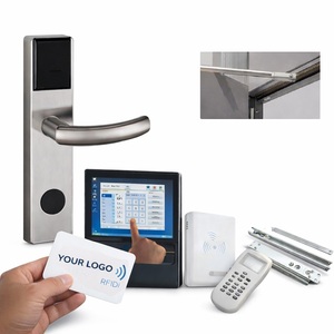 Système de serrure de porte RFID Mabelia BRC-Ecoline V pour hôtel avec logiciel d'encodage, économiseur d'énergie, ferme-porte dissimulé, cartes RFID - Product Image 1