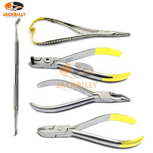 Kit dentaire orthodontique 6pcs Set TC Mathieu Plier, coupe-fil dur, coupe-bout distal, ligature, miroir avec poignée, pince de formage - Product Image 4