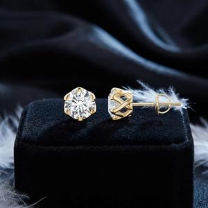 1 Ct Lab Grown Diamond <b>Stud</b> <b>Earrings</b> 925 Sterling Silver & 14K Solid Gold OEM ODM Wholesale Supplier - Product Image 4