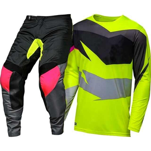 Personalizado a prueba de viento de cuero Motocross Racing Jersey Suit MX Gear sublimación impreso pantalón y Jersey Dirt Bike Wear al por mayor - Product Image 5