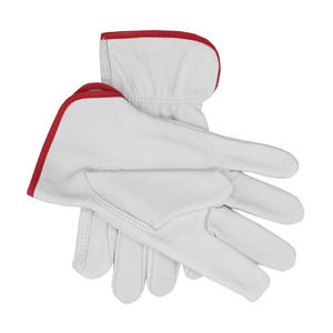 Gants de sécurité à double paume en cuir grain de protection pour la conduite et le jardinage-Unisexe - Product Image 4