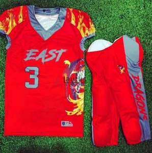 ชุดฟุตบอลอเมริกันสำหรับผู้ชายชุดฝึกเยาวชนพิมพ์โลโก้ตามสั่ง - Product Image 3