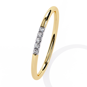 แหวนหมั้นเพชรทรงบริลเลียนต์ 14K ทองคำแท้ เพชรเลี้ยงในห้องปฏิบัติการ รับรองโดย IGI แหวนห้าเม็ด ชุบโรเดียม สำหรับงานแต่งงาน ระดับความสะอาด VVS - Product Image 2