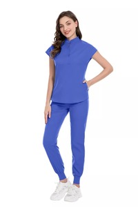 Mode hôpital uniformes infirmière beauté Salon dentaire travail vêtements gommage uniforme médical gommages ensembles pour hommes femmes à manches courtes - Product Image 5