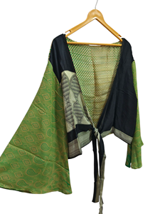 Bata de mujer Patchwork vestido de novia vestido de maternidad regalo bata playa fiesta desgaste indio estampado seda Sari Kimono, - Product Image 2