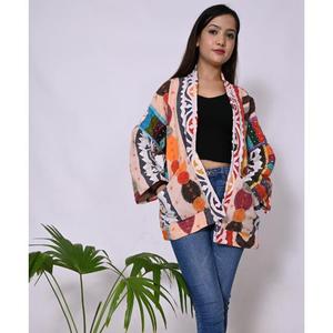 Vintage Patchwork Miroir Travail Brodé À La Main Veste Boho Style Ethnique Femmes Manteau, À La Main Festival Survêtement - Product Image 3