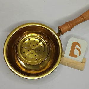 Brûleur d'encens indien en bois doré, fait à la main, écologique, cyprès, aromathérapie, religieux - Product Image 1