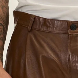 OEM ODM Service Prix de gros Shorts en cuir pour hommes Nouveauté Produit Shorts en cuir pour hommes en vente en ligne - Product Image 4