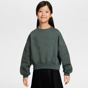 Sudadera ligera de cuello redondo de lana para niños y niñas, hombros caídos, ropa de invierno suave y cálida informal, 100% algodón ecológico - Product Image 6