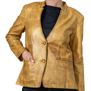 Veste en cuir pour femmes à la mode en gros, veste en cuir PU pour femmes à la mode, veste en cuir de haute qualité - Product Image 1