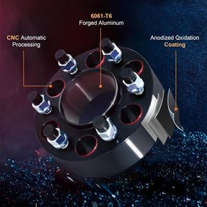 สเปเซอร์ล้อขนาด 6x135 2 นิ้ว 4 ชิ้น พร้อมอะแดปเตอร์แบบ Hub Centric เกลียว M14x2.0 รูกลาง 87.1 มม. ผลิตจากอะลูมิเนียมอัลลอยชุบโครเมียม - Product Image 6