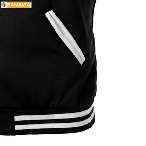 SAMAVIA College Varsity Jacket Custom Letterman Baseball Jacket Men's PU <b>Sleeve</b> Bomber OEM Sports Uniform - Product Image 6