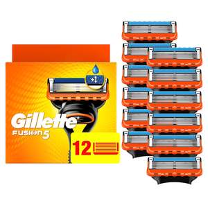 Repuestos de Cuchillas para Afeitar Gillette Fusion5 para Hombre - Paquete de 12 - 5 Cuchillas con Banda Lubricante y Recortador de Precisión - Product Image 1
