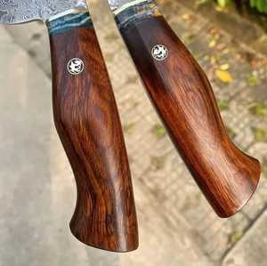 Cuchillo de Chef de Acero Inoxidable Hecho a Mano de Primera Calidad con Mango de Madera de Nogal y Funda de Cuero de Alta Calidad Ecológica - Product Image 6