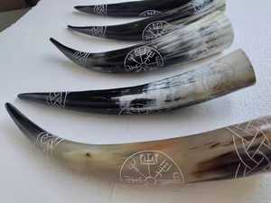<b>Viking</b> <b>Horn</b> Authentic Drinking <b>Horn</b> Mead Handcrafted Polished Eco-Friendly Buffalo <b>Horn</b> Modern Natural Shape Home Decoration - Product Image 5