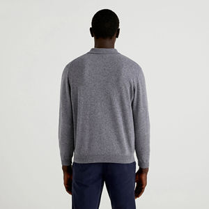 Polo de Manga Larga de Algodón de Lujo, Personalizado para Hombre, con Bordado en el Cuello, Transpirable, de Buena Calidad, Manga Completa - Product Image 2