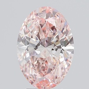 VVS1สีชมพูเข้มทรงรีเพชรสำหรับปลูกในห้องทดลองทรงรี3.01 CT แฟนซี - Product Image 1