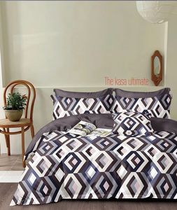 Modern Queen Size 3-Piece Woven Microfiber Bedding Set Super Soft Geometric Collection 2 <b>Pillow</b> Covers Polyester All-Season - Product Image 2