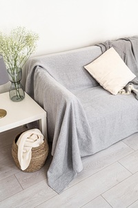 European Style Linen <b>Sofa</b> Slipcover Elastic Breathable Comfort Washable Single-<b>seat</b> <b>Sofa</b> <b>Cover</b> Customizable Color & Size - Product Image 2