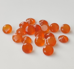 คาร์เนเลียนสีส้มธรรมชาติตัดกลม6มม. เหลี่ยมเพชรพลอย-ส้มคาร์เนเลียน AAA - Product Image 4
