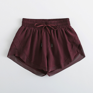 ผู้หญิงกลางแจ้ง Drawstring เอวกางเกงขาสั้นวิ่งแห้งเร็วพร้อมกระเป๋า - Product Image 5