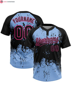 Camisetas de softball de dos botones Premium Ropa de béisbol y softbol Camisetas de béisbol de secado rápido para mujeres - Product Image 5