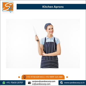 Indian Supplier of Best Quality 100% Cotton, Canvas, Recycled Cotton <b>Kitchen</b> Designer Waist <b>Aprons</b>/ Denim <b>Aprons</b> for Cooking - Product Image 2