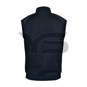 Veste à bulles d'hiver sans manches-Col montant avec fermeture à glissière sur le devant Couleur unie Smart Casual Non-tissé Logo personnalisé Veste bouffante - Product Image 2