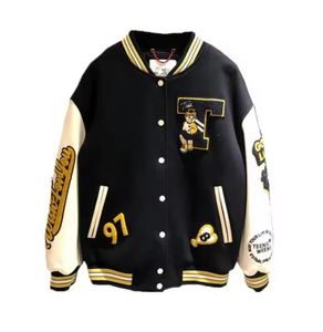 เสื้อแจ็กเก็ตคอปกตั้งสำหรับผู้หญิงเสื้อเบสบอลผ้าฝ้ายแบบสั้นปกตั้งแบบปรับแต่งได้ระบายอากาศได้ดี4XL XL - Product Image 1