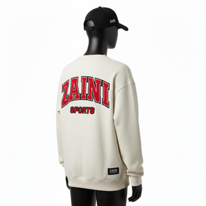 Sudadera Premium de 320 GSM, Felpa de Algodón Suave, Color Crema Sólido, Logotipo Bordado Personalizado, Parche en el Pecho, Sudaderas Básicas - Product Image 5