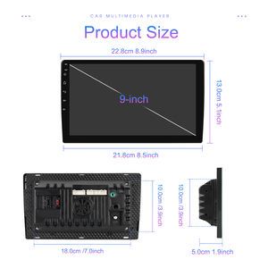 Podofo đôi DIN xe <span class=keywords><strong>Stereo</strong></span> 7 '/9 ''/10'' Android xe đài phát thanh GPS Wifi BT FM đôi USB chia màn hình hỗ trợ AHD máy ảnh bán buôn - Product Image 5