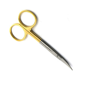 Ciseaux chirurgicaux lame incurvée tranchante opération ciseaux de pansement demi or ciseaux de coupe de point en acier inoxydable - Product Image 4