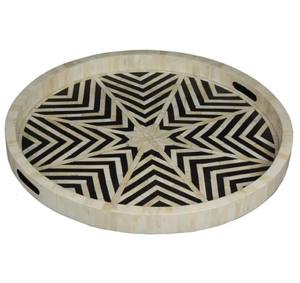 ถาดไม้ฝังกระดูกสุดหรูสำหรับเสิร์ฟอาหารในเดือนรอมฎอน งานฝีมือประณีตสำหรับใช้บนโต๊ะอาหารและตกแต่งบ้าน - Product Image 2