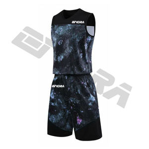 Uniformes de basket-ball personnalisables en gros, uniformes de basket-ball pour hommes, bleu et noir, style streetwear, équipe sportive, style powermax - Product Image 5