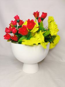 Lujoso elegante hermoso diseño costero de hierro florero redondo Base blanco recubierto de polvo Mesa hogar Hotel Decoración - Product Image 5