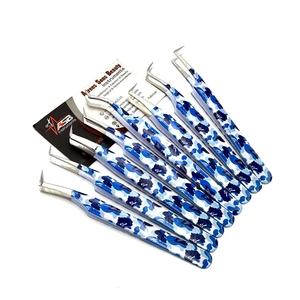 Pinzas para Extensión de Pestañas Bape Print, Acero Inoxidable Japonés, Agarre Sólido, Logotipo Personalizado, Pinzas para Volumen de Pestañas Probadas a Mano, Diseño Bape Tile - Product Image 4